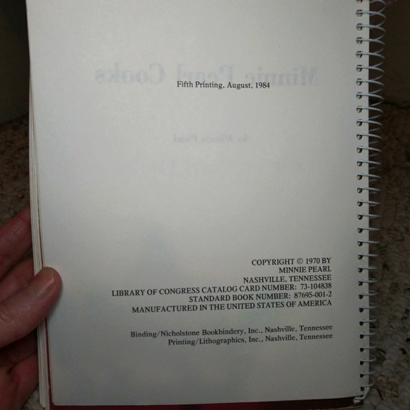 3/$18 Vintage 1984 Minnie Pearl Cooks Fifth Edition Cookbook - Picture 11 of 12